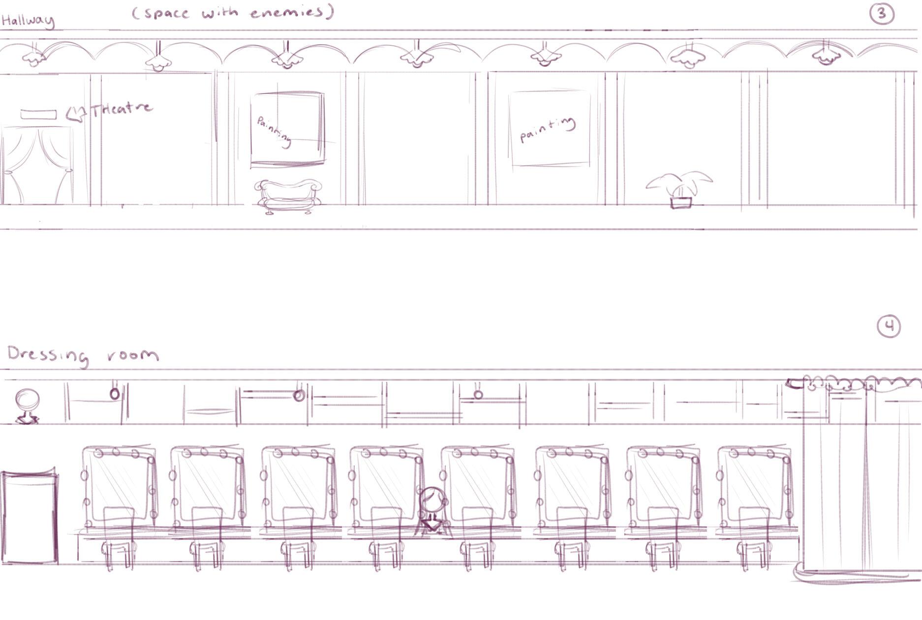 3-Day Melonjam Game Jam - Showplay Secrets Level Design: The Hallway, and the Dressing Room