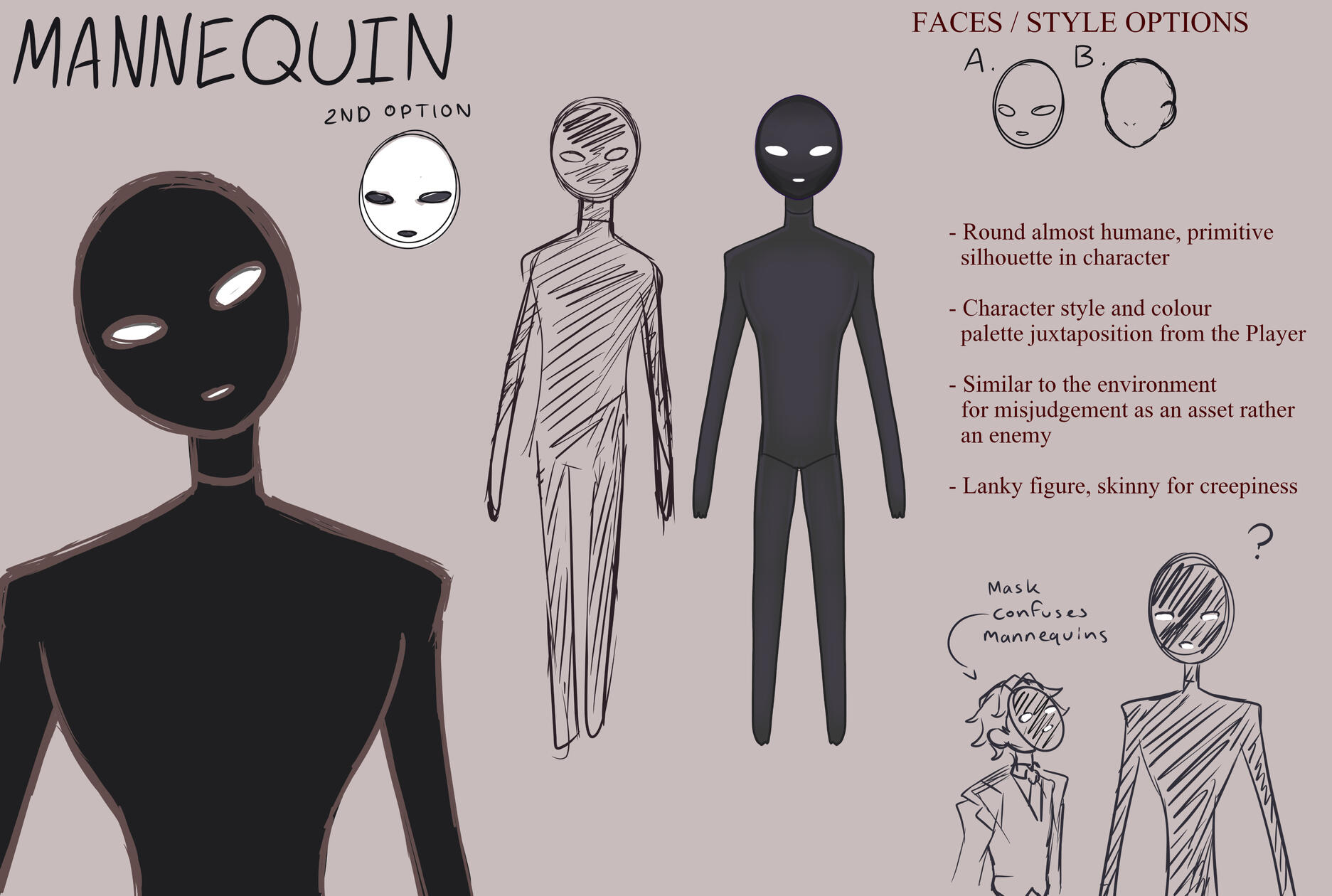 3-Day Melonjam Game Jam - Showplay Secrets Character Design: The Mannequin (Enemy)