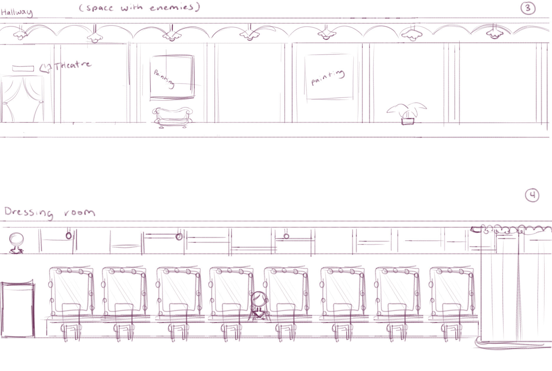 3-Day Melonjam Game Jam - Showplay Secrets Level Design: The Hallway, and the Dressing Room